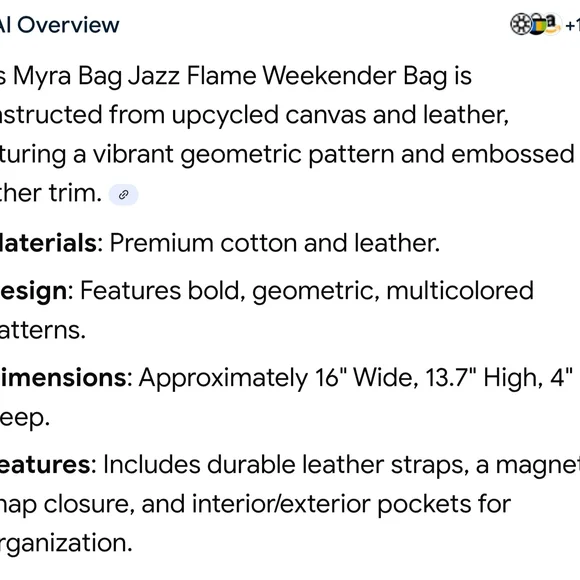 Myra Bag Jazz Flame Weekender Bag - Picture 6 of 7